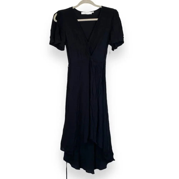 ASTR The Label Adeline Wrap Dress Black NWT Size XS Romantic Witchy Goth Flirty - Picture 2 of 8